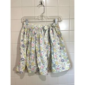 Cute Little Lands End Girls Floral Cotton Skirt Size 10 Women's XS mini skirt